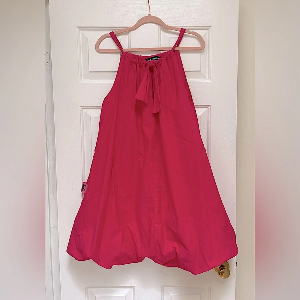 # VDR VIADELLAROSE Olympia poplin sleeveless bubble dress with tassel tie. Sz S - Picture 7 of 9